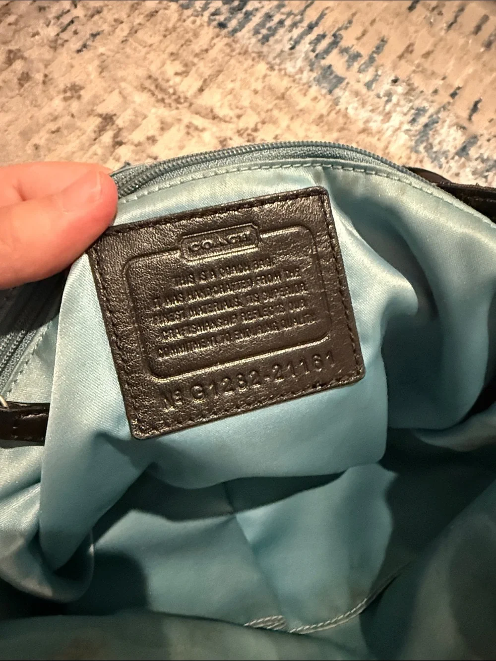 Coach Brown & Black Signature Chain-Handle Shoulder Bag